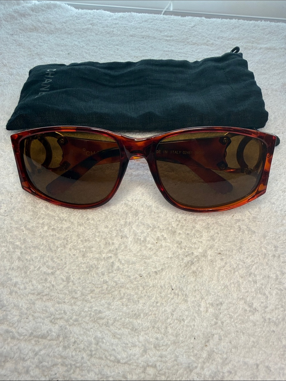 Chanel Coco Mark Tortoiseshell Matelassé 02461 94305 Sunglasses